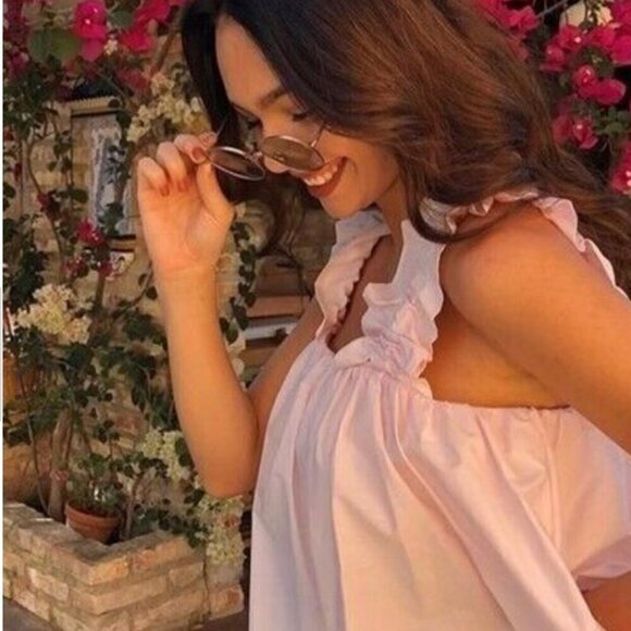 Zara Pink Ruffled Sleeveless Top, Size XS NWT - Picture 4 of 6